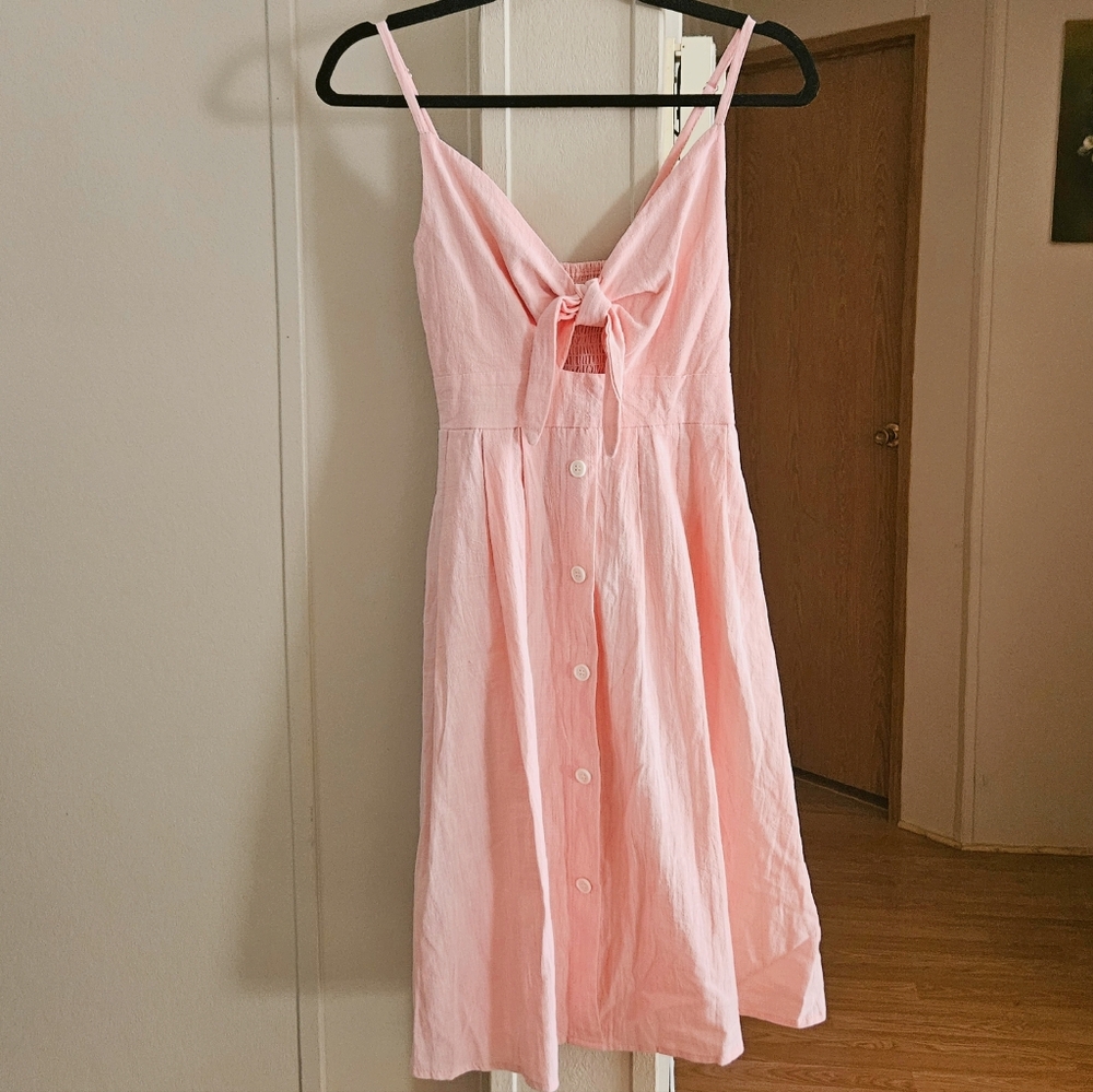 Amazon Pink Button Down Dress